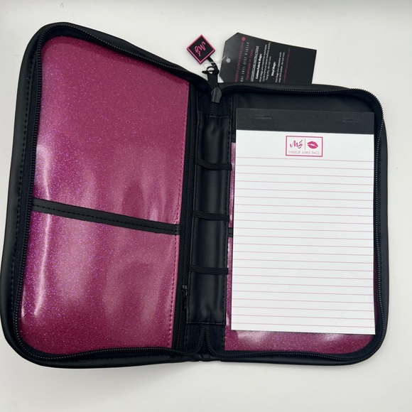 Makeup Junkie Glitter Pink Ballerina Mini Padfolio - Picture 5 of 7